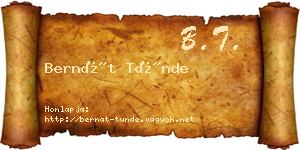 Bernát Tünde névjegykártya