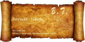 Bernát Tünde névjegykártya